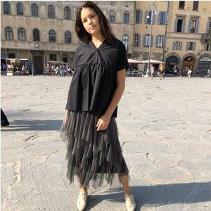 NEW! Italian Tulle Layered Skirt summer boho brunch date night party chic hip